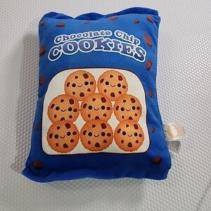 Fiesta Plush Pillow Tag - Bright Blue Fabric